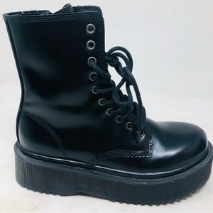 Jeffrey Campbell Sopas Leather Laceup Ankle Boots